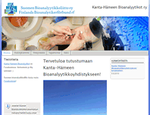Tablet Screenshot of kanta-hame.bioanalyytikkoliitto.fi